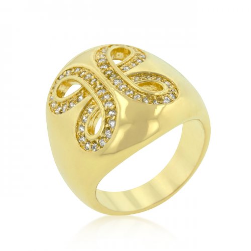 Golden Ribbon Cocktail Ring (size: 05)