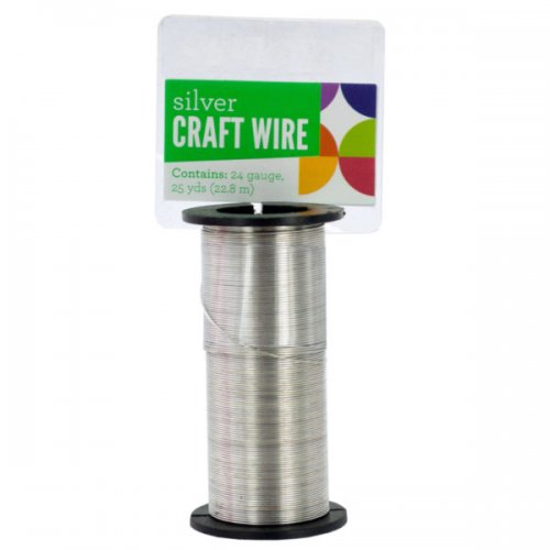 24 Gauge Silver Craft Beading Wire