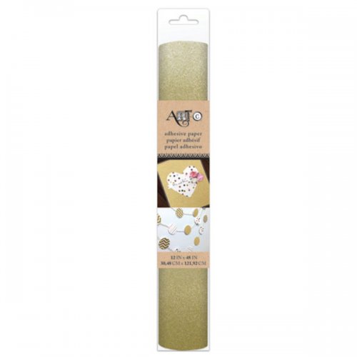 Selfadhesive Gold Glitter Craft Paper Roll